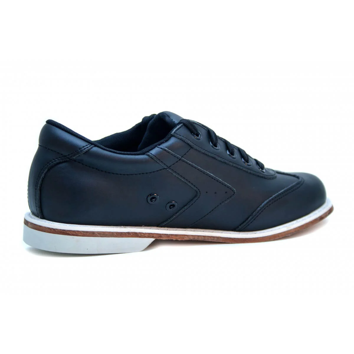 BOWLIO Nero bowling shoe black leather – back view