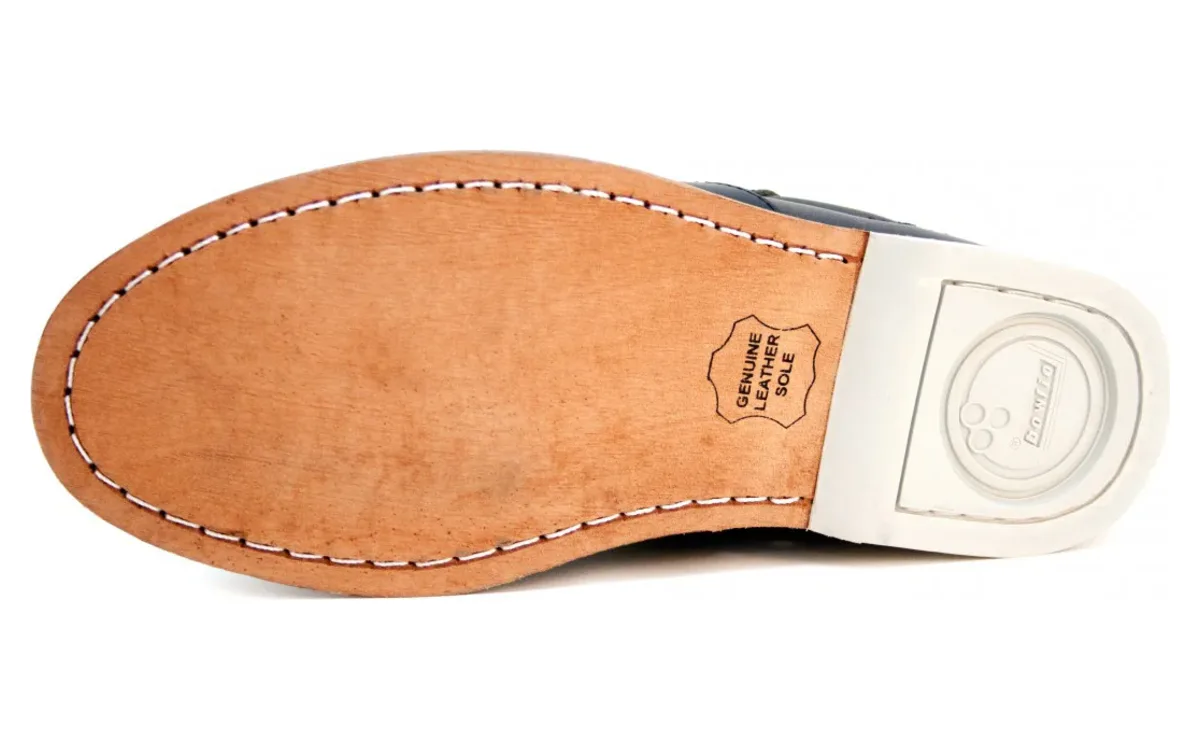BOWLIO Nero bowling shoe – leather slide sole