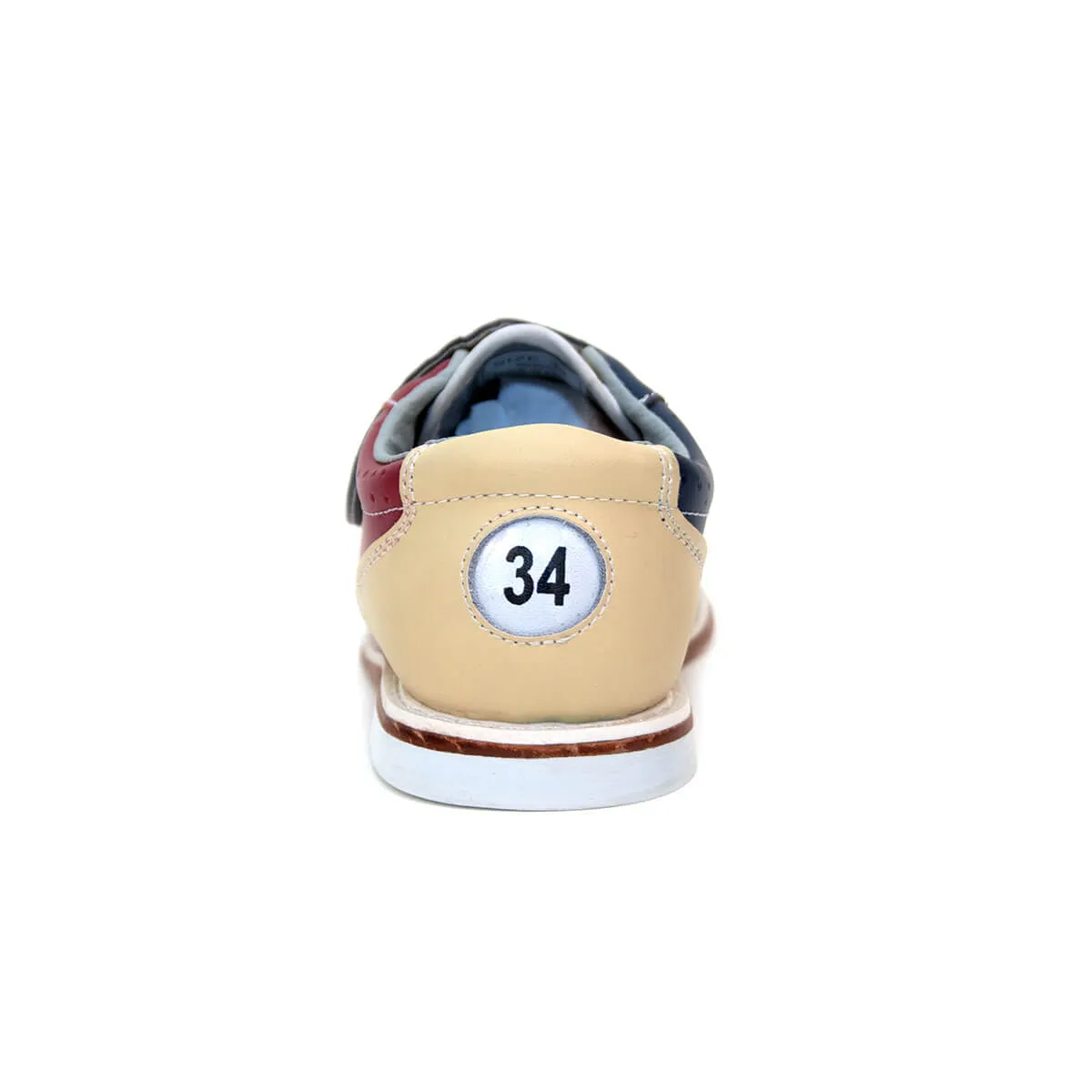 BOWLIO rental bowling shoe for bowling centers leather blue-red-beige – view 11