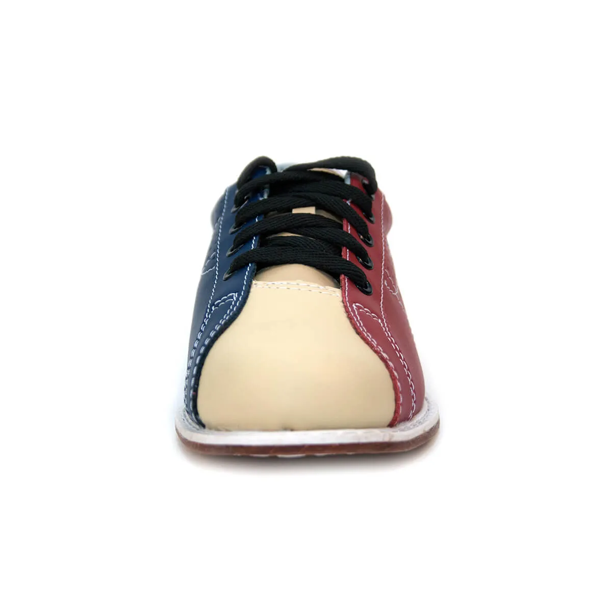 BOWLIO rental bowling shoe for bowling centers leather blue-red-beige – view 4