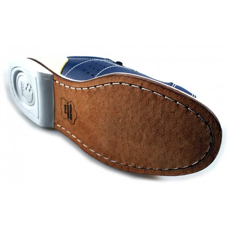 BOWLIO rental bowling shoe for bowling centers leather blue-red-beige – view 9